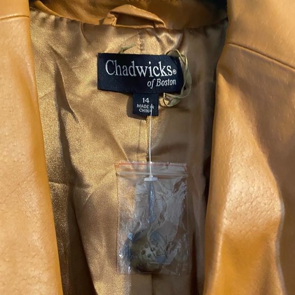 SOLD Chadwicks of Boston Leather Trench - Picture 3 of 5